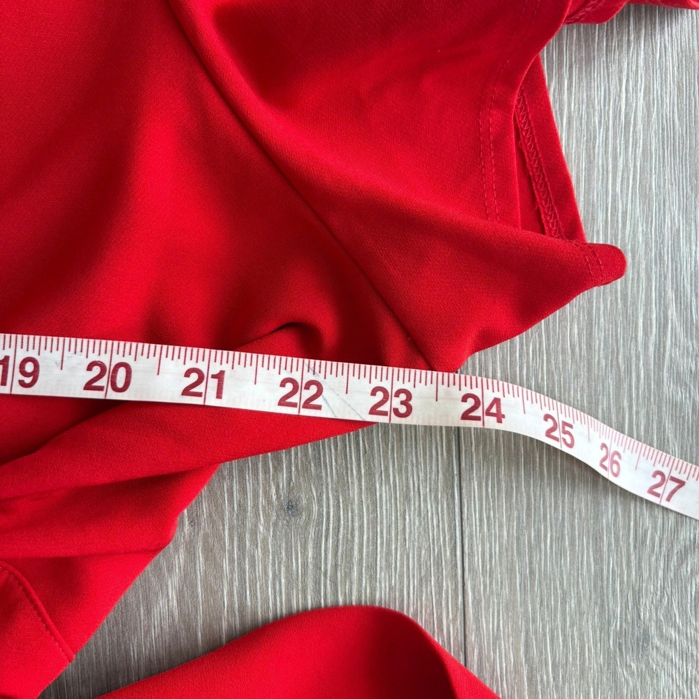 Lane Bryant Red Wide Leg Jumpsuit Short Sleeve Belted Pockets Size 24L - Picture 6 of 12